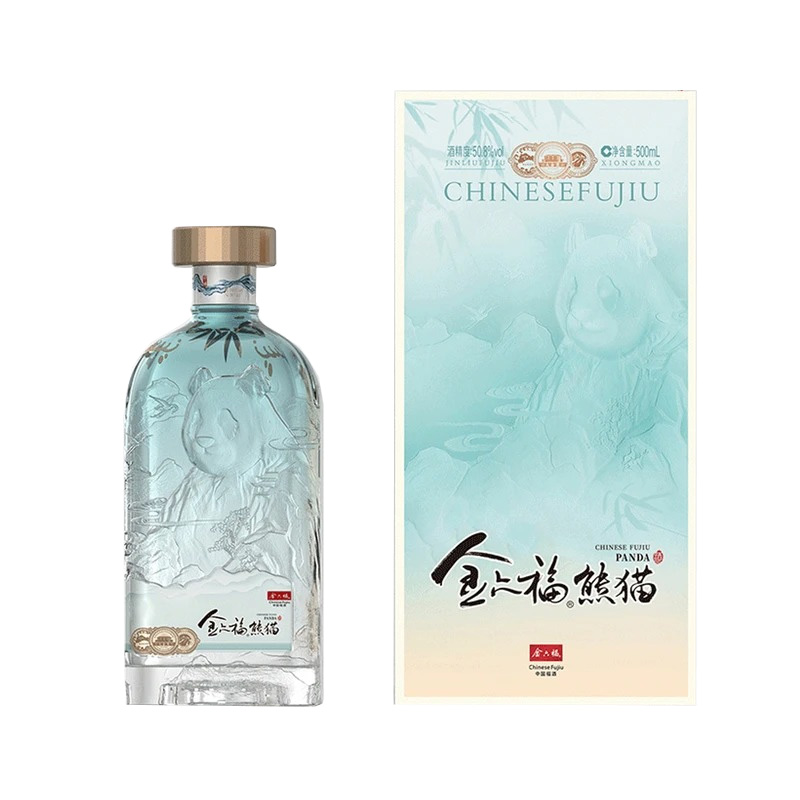 金六福熊猫(大熊猫)浓香型白酒500ml（50.8%）【出口版】_500ml/瓶_金六福