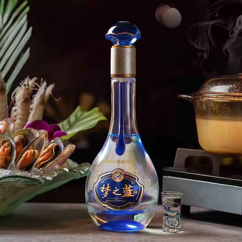 洋河52度梦之蓝水晶版白酒500ml（52%）【出口版】_500ml/瓶_洋河