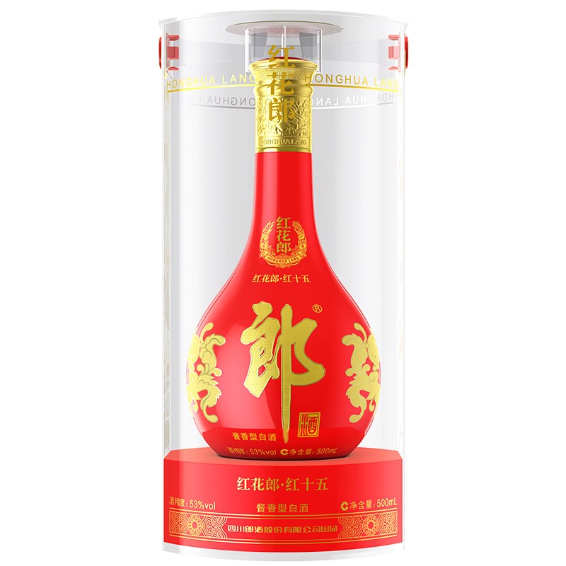 【福家】中国酒 紅花郎 500ml 53度 2本セット 郎酒53度红花郎红15酱香型白酒500ml（53%）_500ml_郎酒